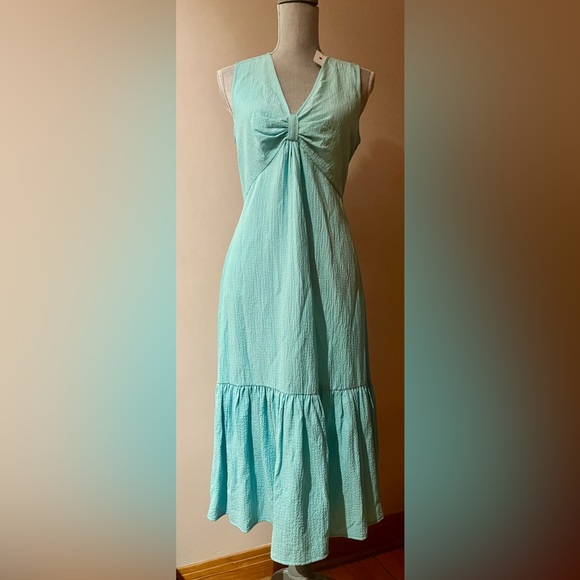 Calvin Klein Dresses & Skirts - Calvin Klein Mint Knot-Front Sleeveless Maxi Dress